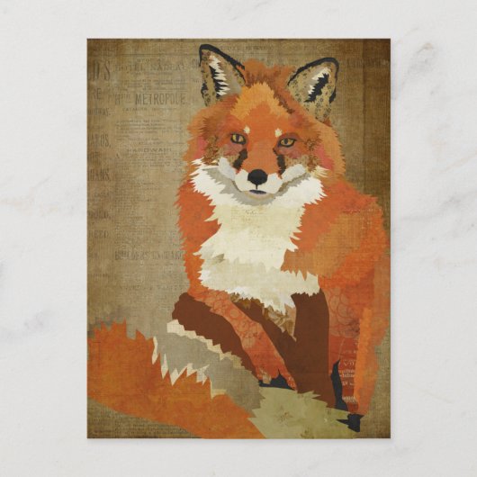 Red Fox Briefkaart (Voorkant)