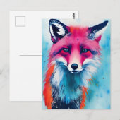 Red Fox Briefkaart (Voorkant / Achterkant)