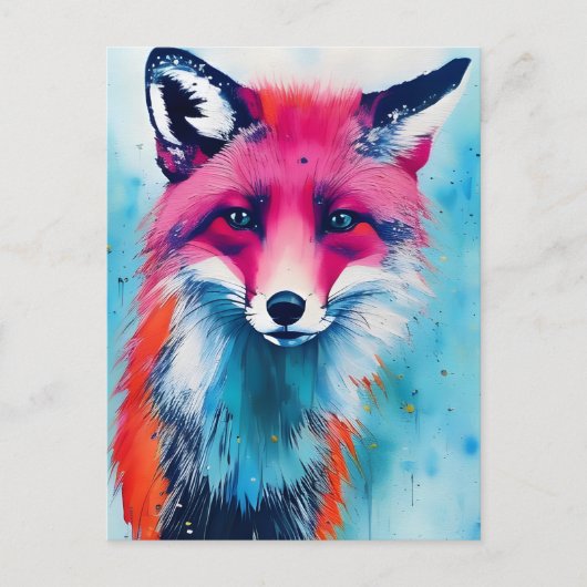 Red Fox Briefkaart (Voorkant)