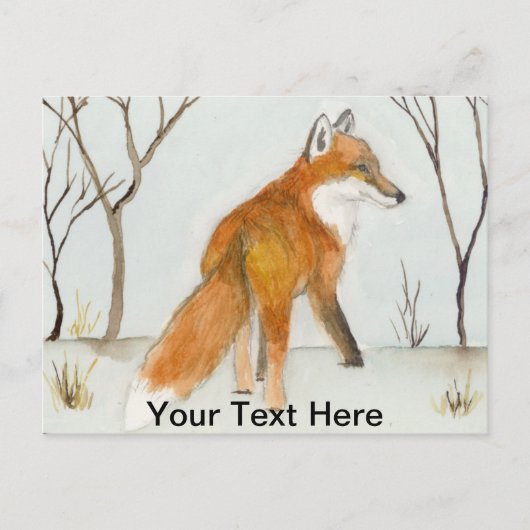 Red Fox Briefkaart (Voorkant)