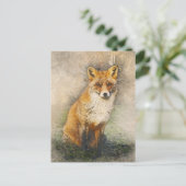 Red Fox Briefkaart (Staand voorkant)