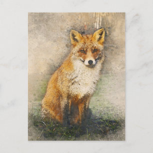 Red Fox Briefkaart