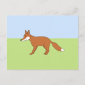 Red Fox. Briefkaart (Voorkant)