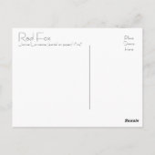 Red Fox Briefkaart (Achterkant)
