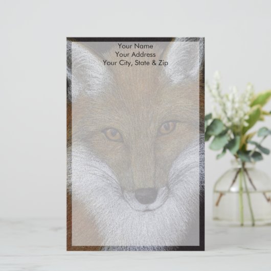 Red Fox Briefpapier (Staand voorkant)