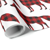 Red Fox Buffalo geplakt voor kerstpapier Cadeaupapier (Rol Hoek)