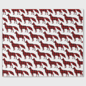 Red Fox Buffalo geplakt voor kerstpapier Cadeaupapier (Vlak)