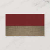 Red Fox Burlap Baby shower Diaper Raffle Ticket Informatiekaartje (Achterkant)