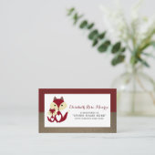 Red Fox Burlap Baby shower Gift Registry Informatiekaartje (Staand voorkant)