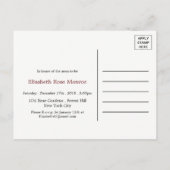 Red Fox Burlap Baby shower Invitation Uitnodiging Briefkaart (Achterkant)