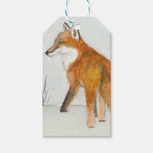 Red Fox Cadeaulabel (Voorkant)