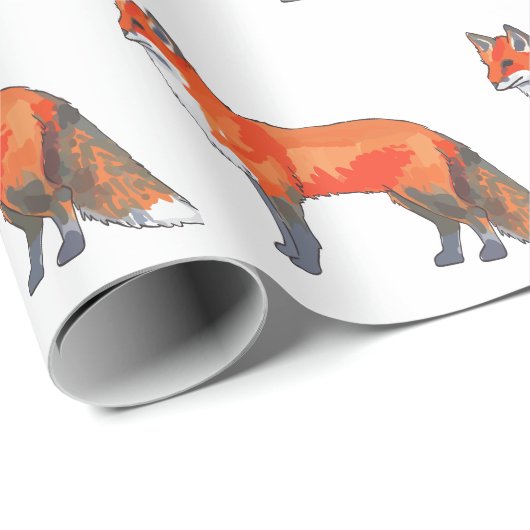 Red Fox Cadeaupapier (Rol Hoek)