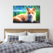 Red Fox Canvas Afdruk (Insitu (Slaapkamer))