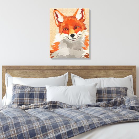 Red Fox Canvas Afdruk (Insitu (Slaapkamer))