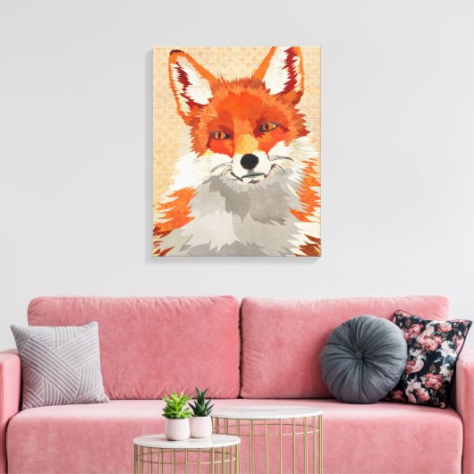 Red Fox Canvas Afdruk (Insitu (Woonkamer))