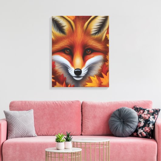 Red Fox Canvas Print (Insitu (Woonkamer))