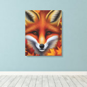 Red Fox Canvas Print (Insitu (Houten vloer))