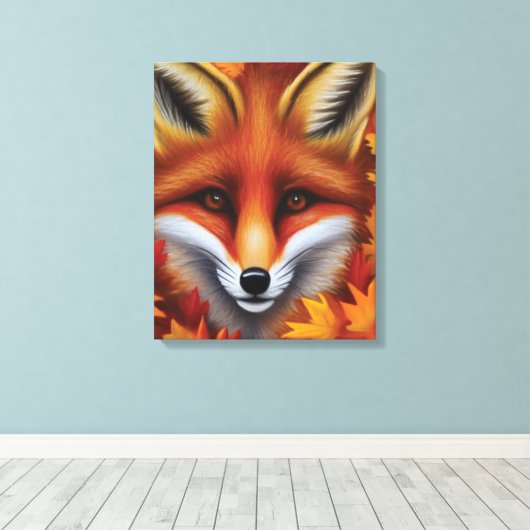 Red Fox Canvas Print (Insitu (Houten vloer))