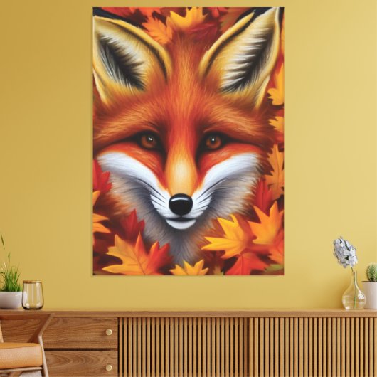 Red Fox Canvas Print (Insitu (Woonkamer))