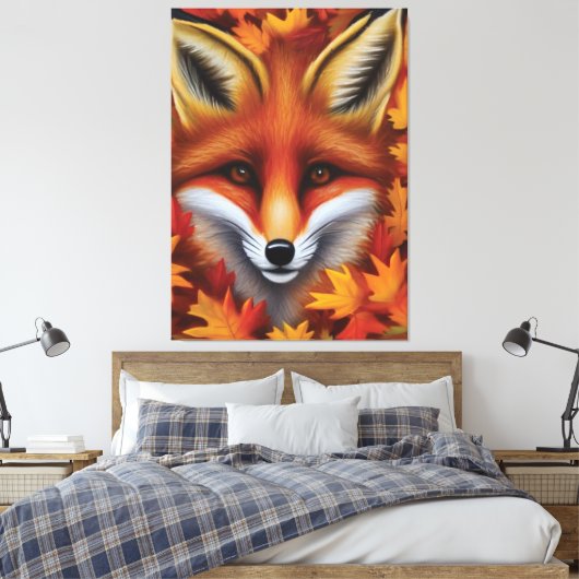 Red Fox Canvas Print (Insitu (Slaapkamer))