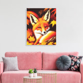 Red Fox Canvas Print (Insitu (Woonkamer))