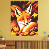 Red Fox Canvas Print (Insitu (Woonkamer))