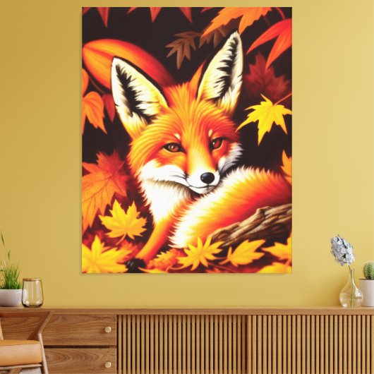 Red Fox Canvas Print (Insitu (Woonkamer))