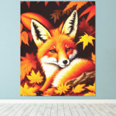 Red Fox Canvas Print (Insitu (Houten vloer))
