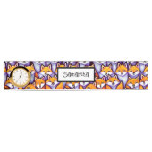 Red fox cartoon DIY naam desktop stationery wild Naambordje (Voorkant)