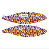 Red fox cartoon doodle aangepaste naam schattige d basketbal (Panelen)