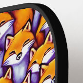 Red fox cartoon doodle aangepaste naam schattige d pickleball paddle (Links Detail)