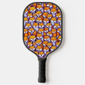 Red fox cartoon doodle aangepaste naam schattige d pickleball paddle (Achterkant)