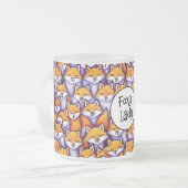 Red fox cartoon grappig foxy lady humor doodle ple matglas koffiemok (Voorkant links)