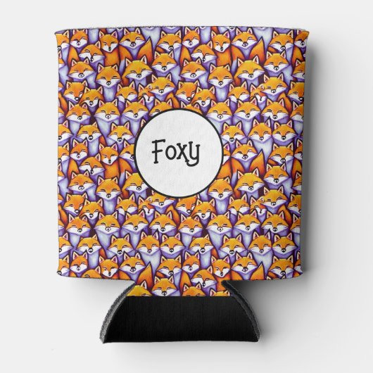 Red fox cartoon woodland grappige foxy pun humor blikjeskoeler (Voorkant)