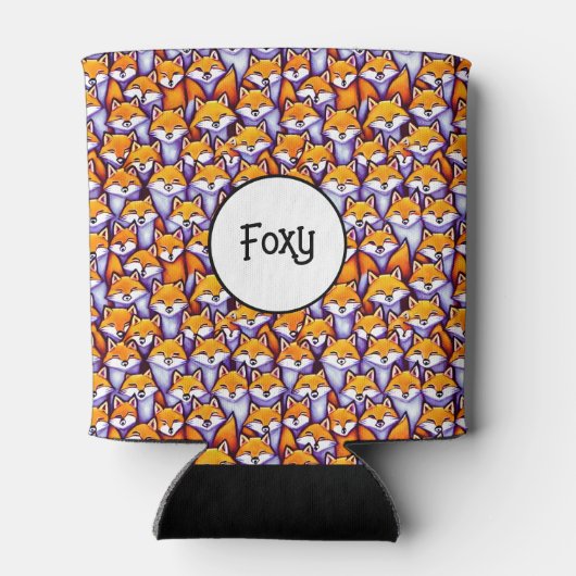 Red fox cartoon woodland grappige foxy pun humor blikjeskoeler (Achterkant)