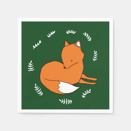 Red Fox Cocktail servet (Voorkant)