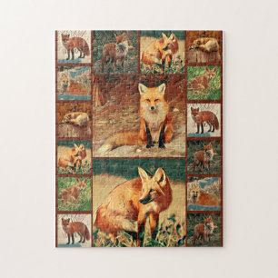 Red Fox Collage Legpuzzel