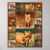 Red Fox Collage Poster (Voorkant)
