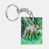 Red Fox Cub Sleutelhanger (Voorkant Links)