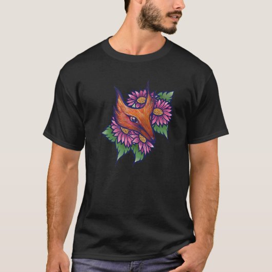 Red Fox Cute Foxy Design Fun T-shirt (Voorkant)