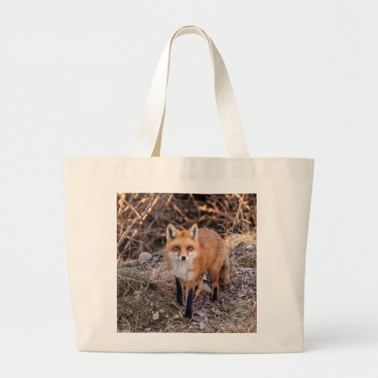 Red Fox dichtbij en persoonlijk Grote Tote Bag (Voorkant)