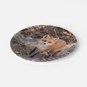 Red Fox dichtbij en persoonlijk Papieren Bordje (Gekanteld)