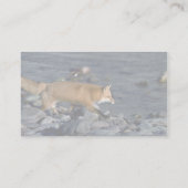 Red Fox die langs de rivier loopt Visitekaartje (Achterkant)