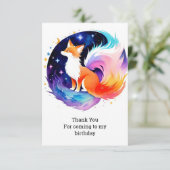 Red Fox Dreams Verjaardag Bedankkaart (Staand voorkant)