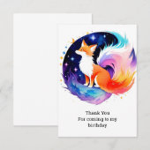 Red Fox Dreams Verjaardag Bedankkaart (Voorkant / Achterkant)