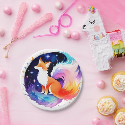 Red Fox Dreams Verjaardag Papieren Bordje (Feest)