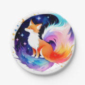 Red Fox Dreams Verjaardag Papieren Bordje (Voorkant)