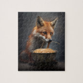 Red Fox Eating Spaghetti Legpuzzel (Verticaal)