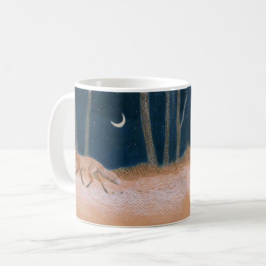 Red Fox en Crescent Moon Koffiemok (Voorkant links)