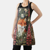 Red Fox en Foxhandschoenen William Morris Geïnspir Schort (Insitu)